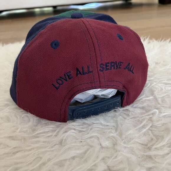 90s Hard Rock Cafe San Antonio Love All Serve All Color Block Snapback Hat - Picture 4 of 8